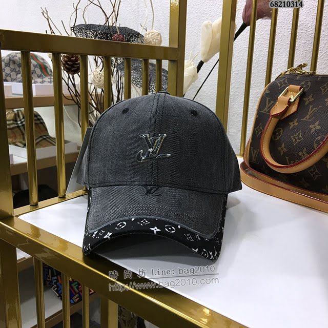LV男女同款帽子 路易威登重工刺繡棒球帽鴨舌帽  mm1396
